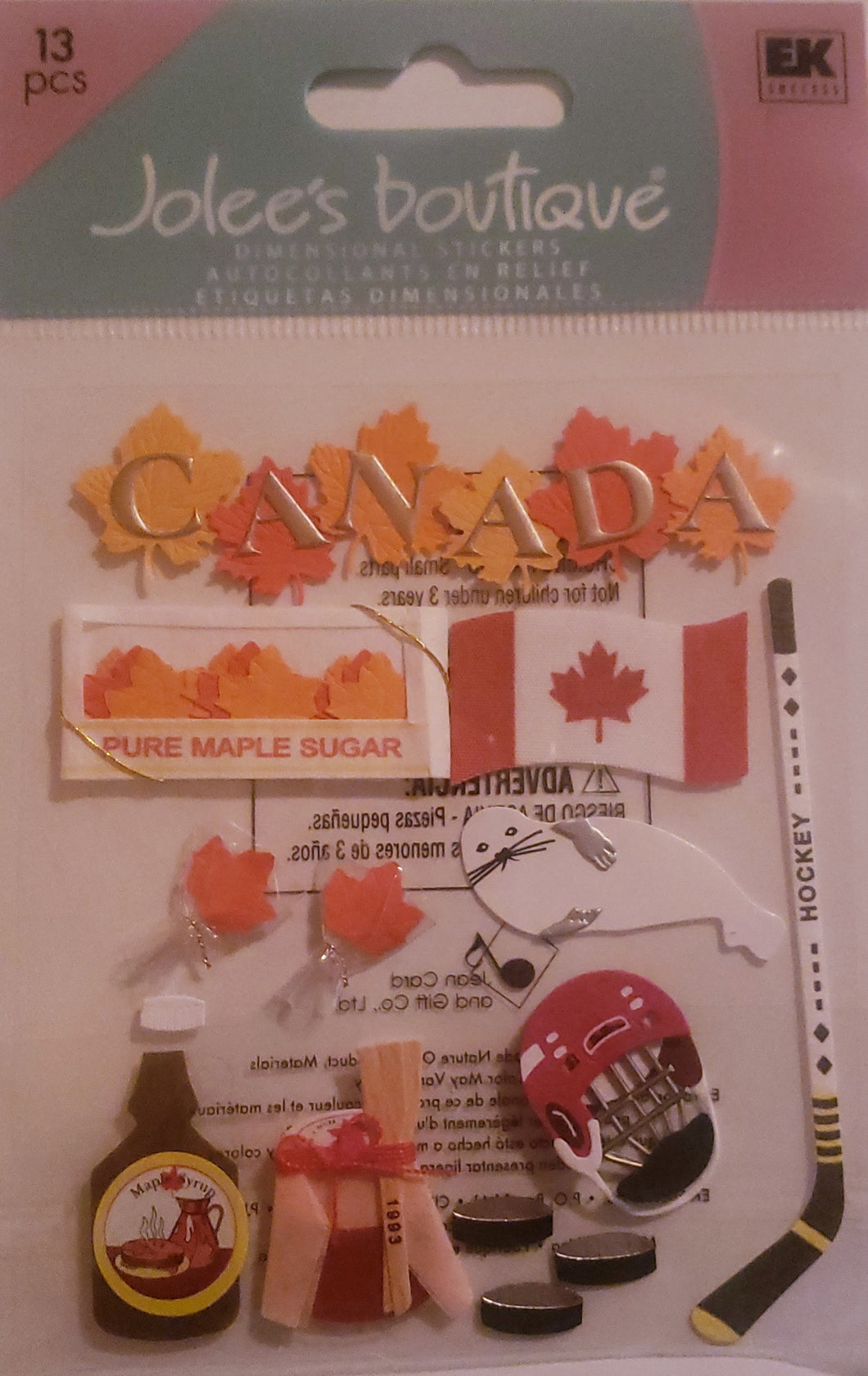 Jolee's Boutique Dimensional Sticker  - small pack country - Canada