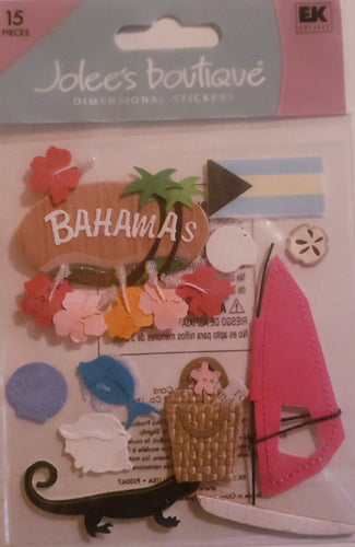 Jolee's Boutique Dimensional Sticker  - small pack country - Bahamas