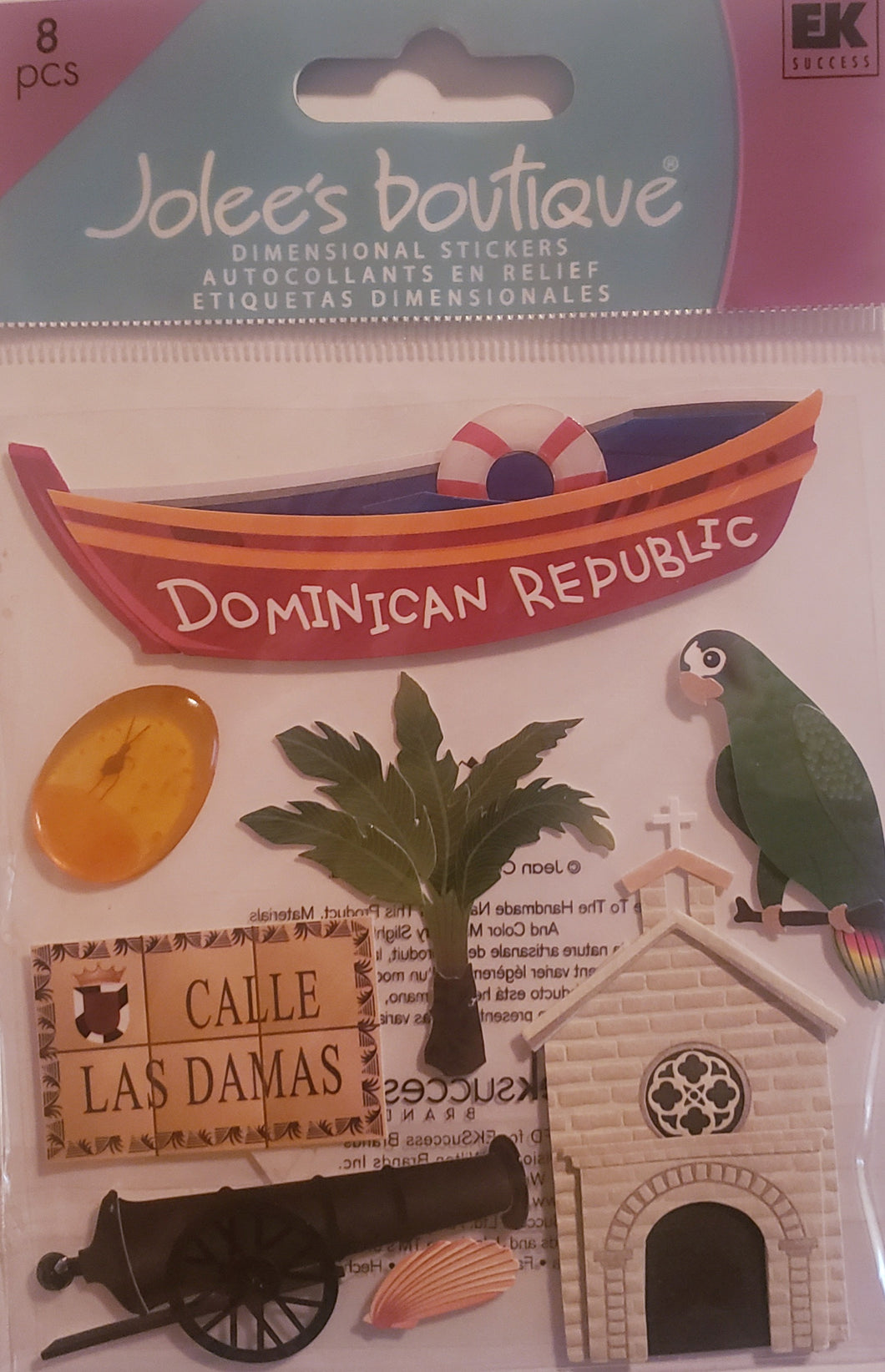 Jolee's Boutique Dimensional Sticker  - small pack country - Dominican Republic