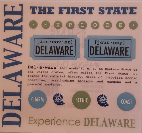 Srm press  - say it with stickers sheet - state sheet - Delaware