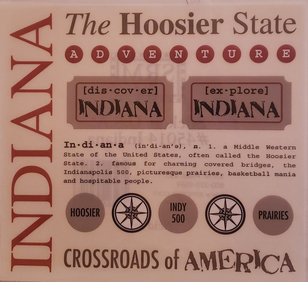 Srm press  - say it with stickers sheet - state sheet - Indiana