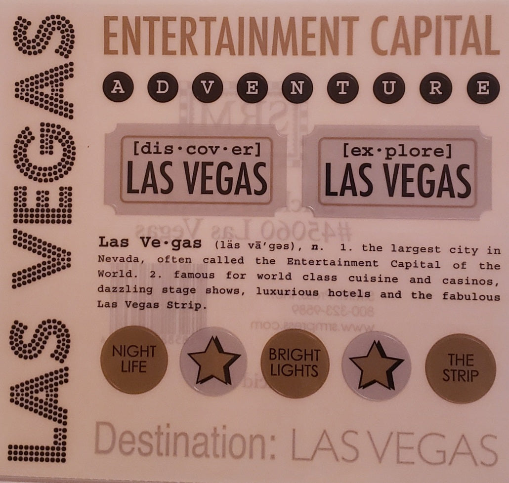 Srm press  - say it with stickers sheet - state sheet - Las Vegas