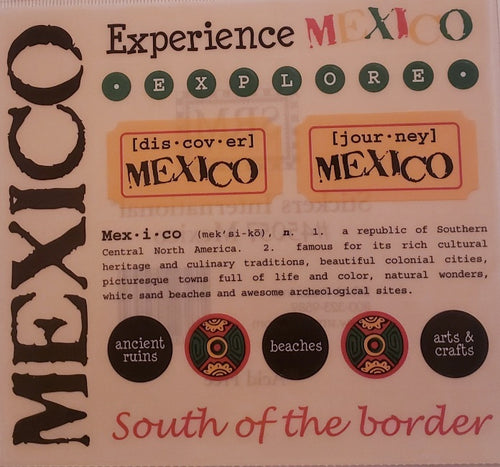 Srm press  - say it with stickers sheet - state sheet - Mexico