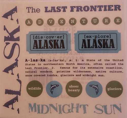 Srm press  - say it with stickers sheet - state sheet - Alaska