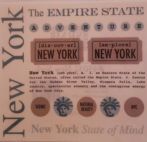 Srm press  - say it with stickers sheet - state sheet - New York