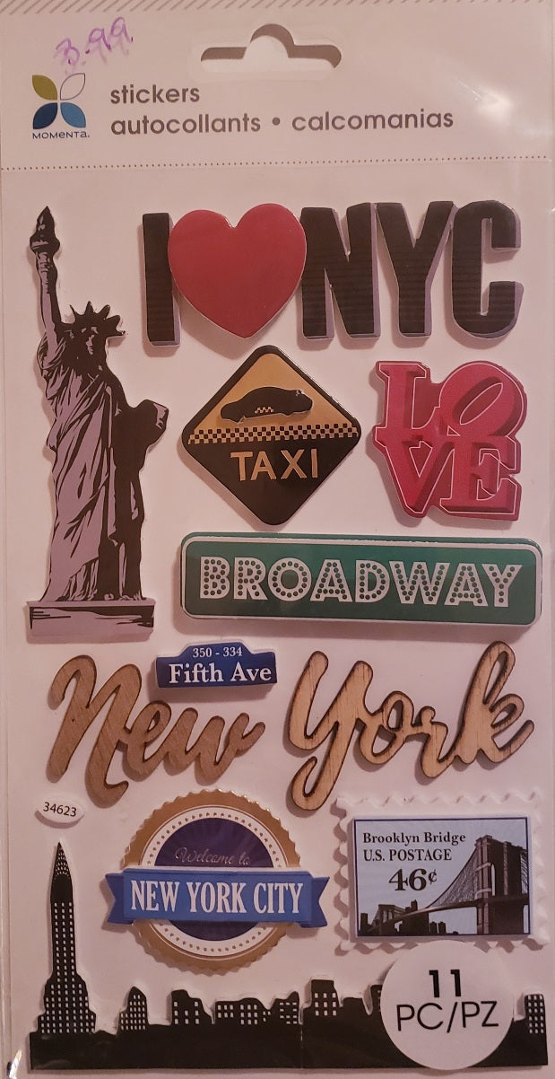 Momenta Dimensional stickers - New York  city NYC