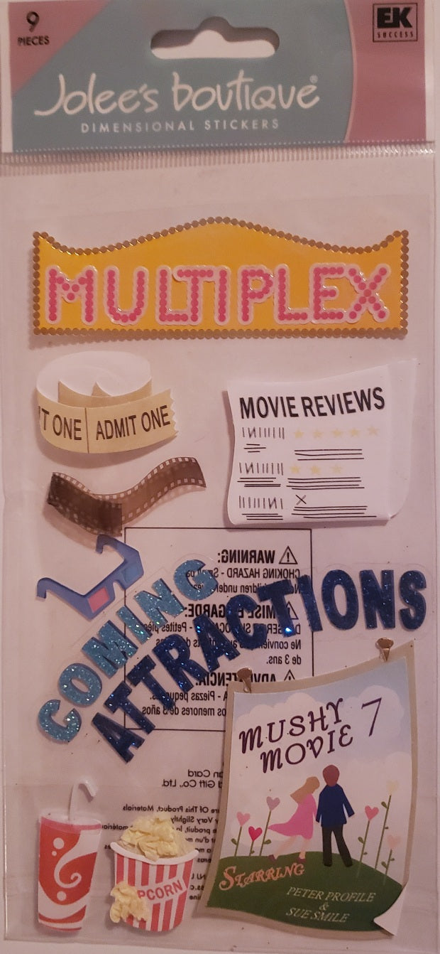 Jolee's Boutique a touch of Dimensional Sticker  - large pack - movies