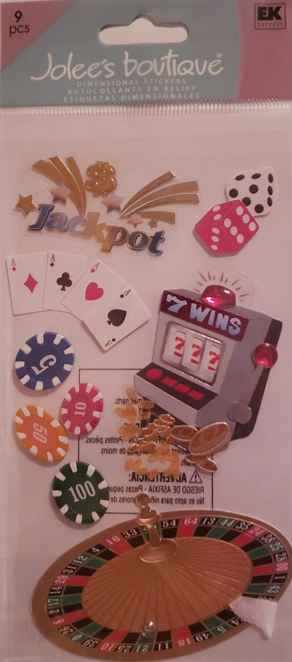 Jolee's Boutique a touch of Dimensional Sticker  - large pack - casino