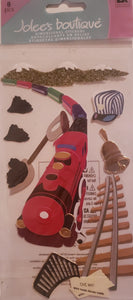 Jolee's Boutique a touch of Dimensional Sticker  - large pack - locomotive train
