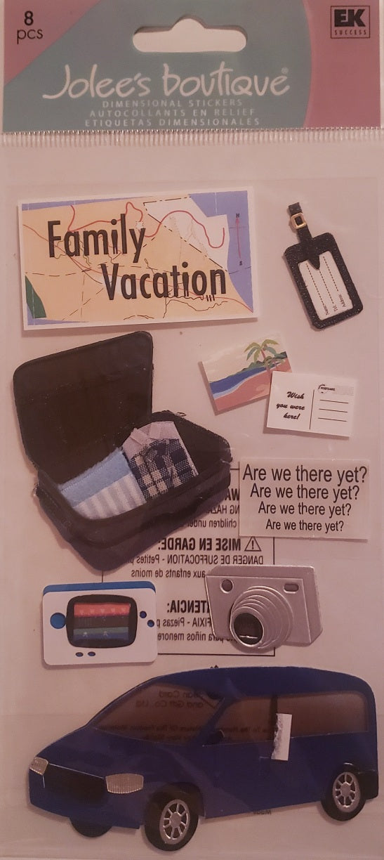 Jolee's Boutique a touch of Dimensional Sticker  - large pack - family vacation