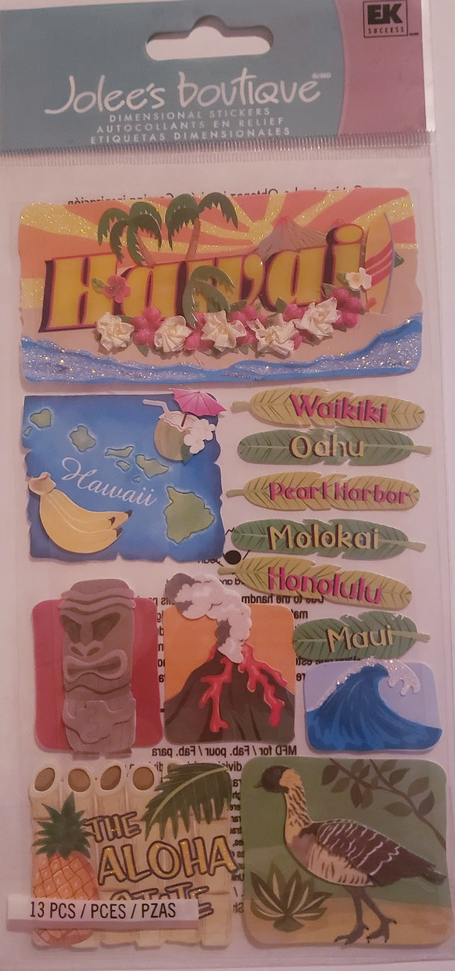 Jolee's Boutique a touch of Dimensional Sticker  - large pack - Hawaii
