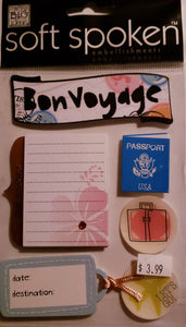 Me and my big ideas MAMBI - 1 dimensional sticker sheets - soft spoken Bon Voyage