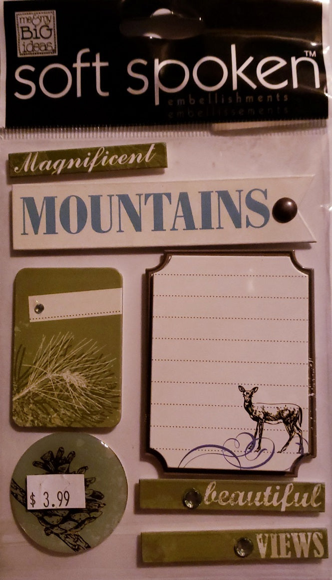 Me and my big ideas MAMBI - 1 dimensional sticker sheets - soft spoken magnificent mountains