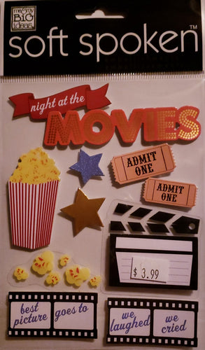Me and my big ideas MAMBI - 1 dimensional sticker sheets - soft spoken Night at the movies