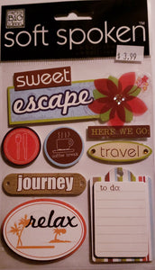 Me and my big ideas MAMBI - 1 dimensional sticker sheets - soft spoken Traveler Sweet escape