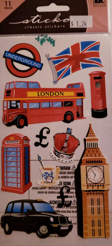 Sticko  - flat sticker sheets - London 2