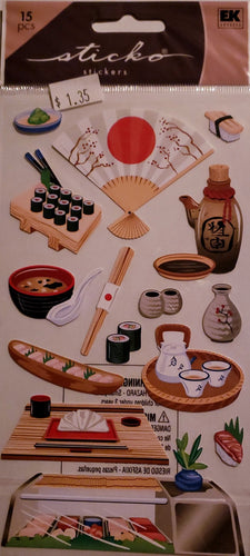 Sticko  - flat sticker sheets - sushi