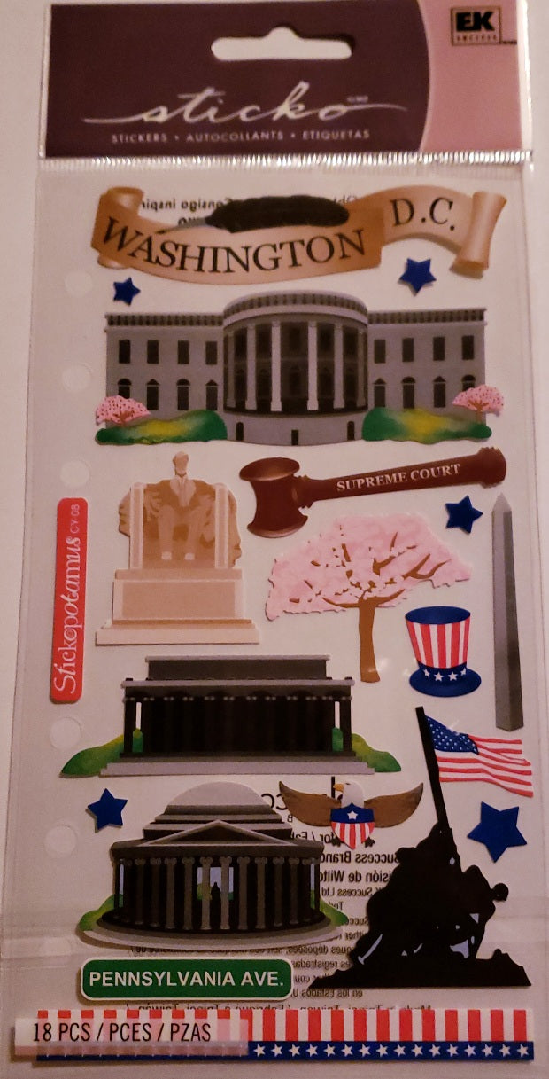 Sticko  - flat sticker sheets - Washington DC 2