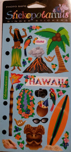 Sticko  - flat sticker sheets - Hawaii 2 blue background