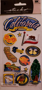 Sticko  - flat sticker sheets - California