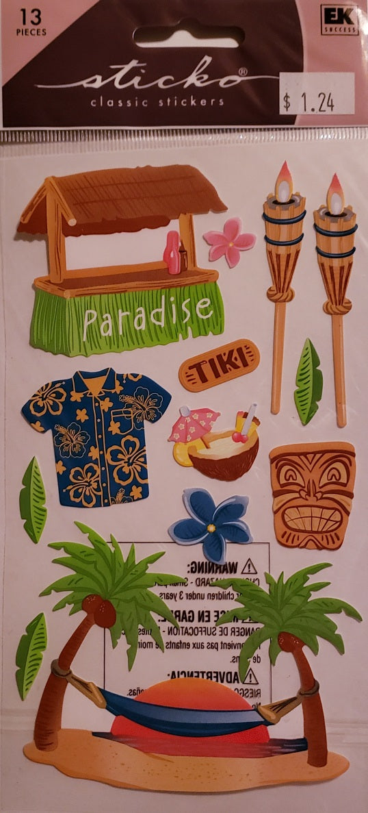 Sticko  - flat sticker sheets - tropical
