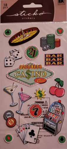 Sticko  - flat sticker sheets - casino