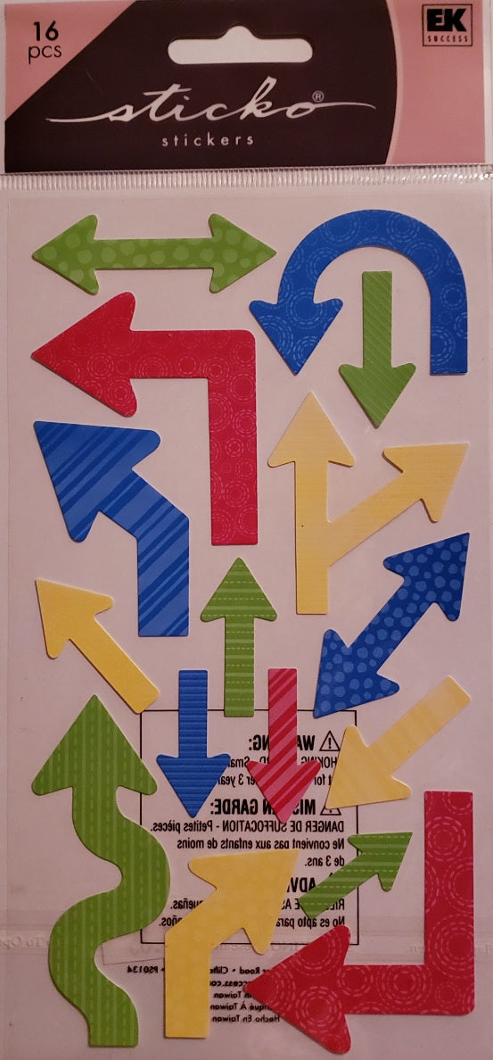 Sticko  - flat sticker sheets - primary arrows