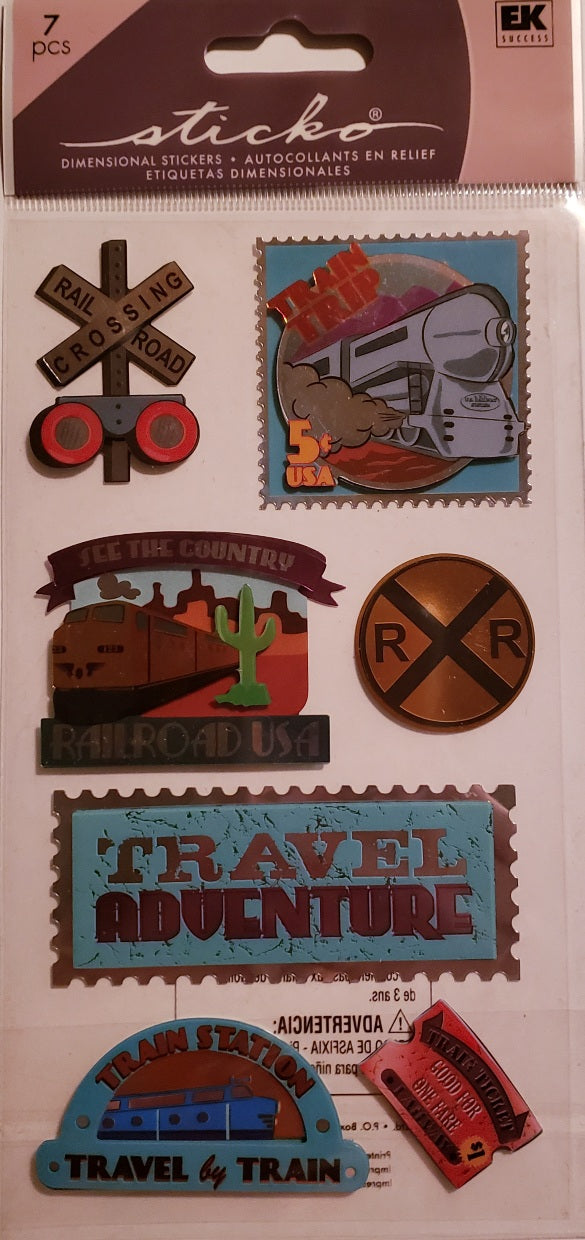 Sticko  - dimensional sticker sheets - Train Travel