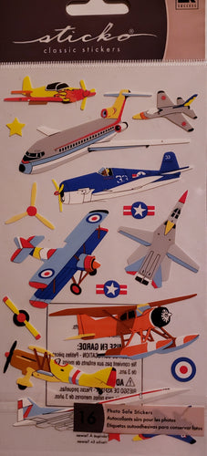 Sticko  - flat sticker sheets - airplanes