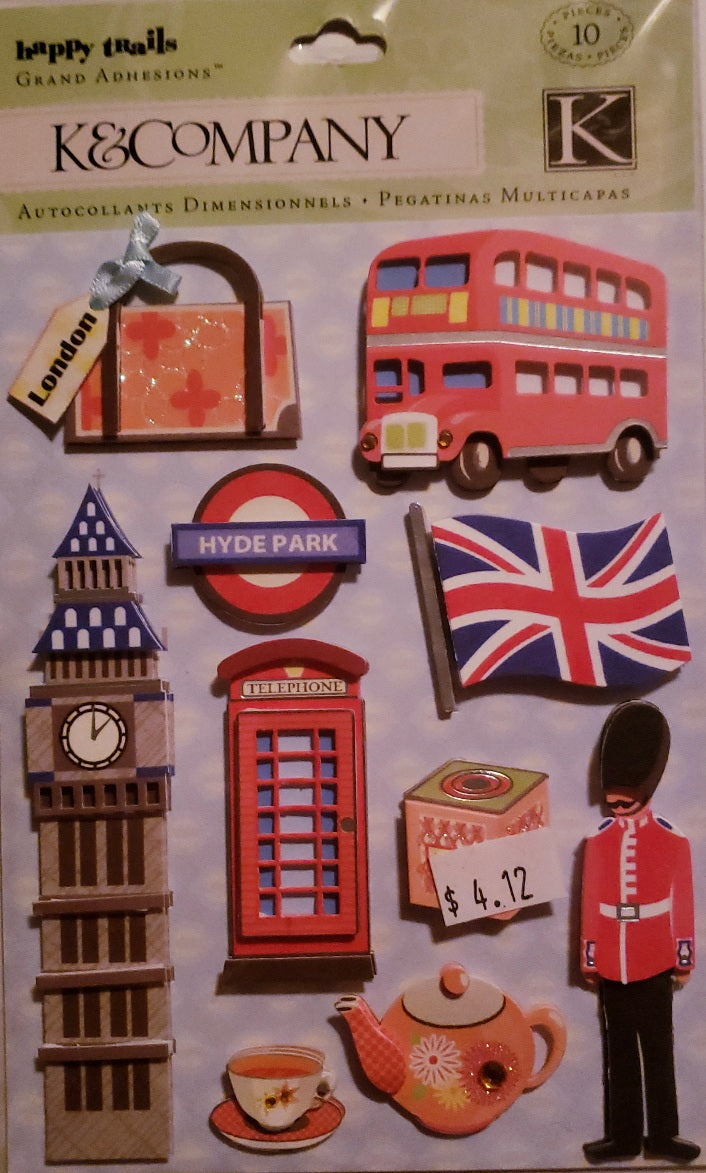 K and Company -  grand adhesions dimensional sticker - London