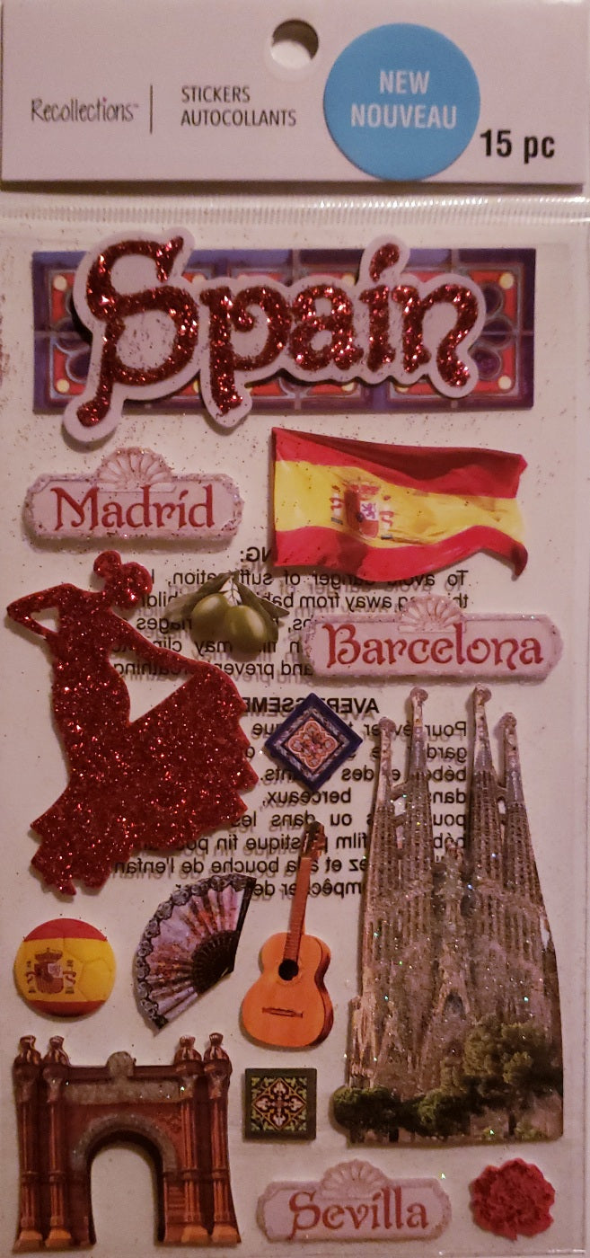 Recollections -  dimensional sticker - Spain