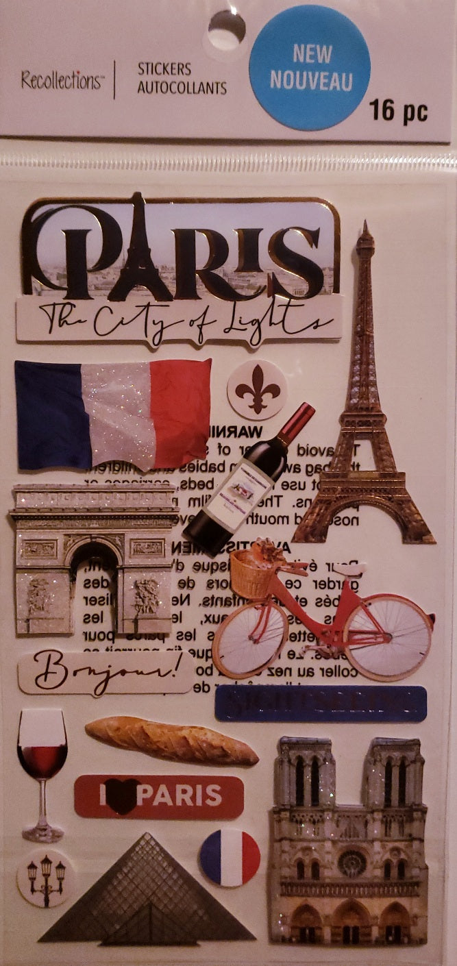 Recollections -  dimensional sticker - Paris