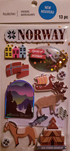 Recollections -  dimensional sticker - Norway