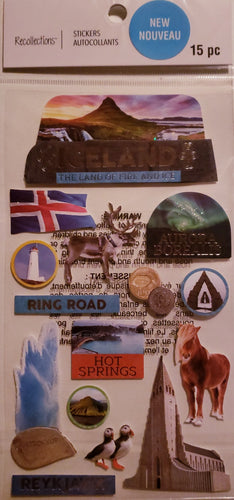 Recollections -  dimensional sticker - Iceland