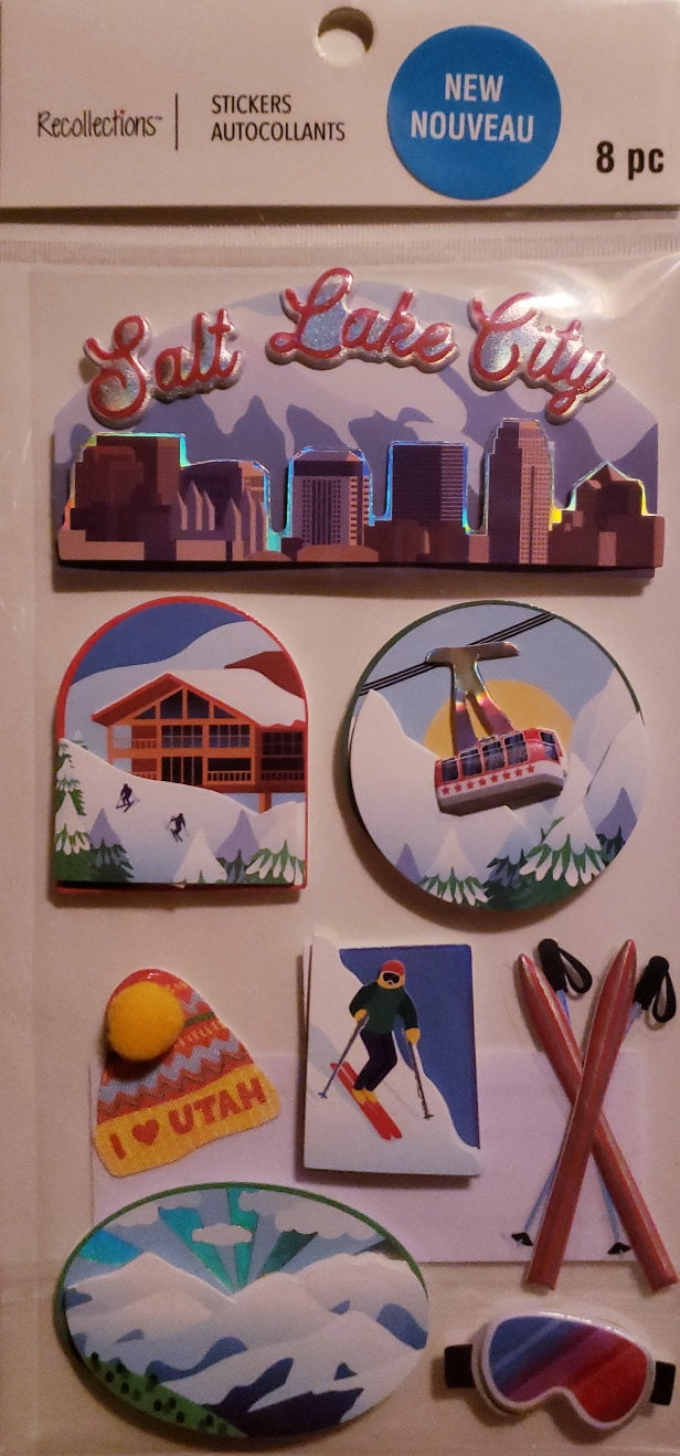 Recollections -  dimensional sticker - salt Lake city Utah