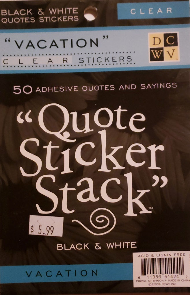 DCWV Die cuts with a view -  quotes sticker stack - vacation