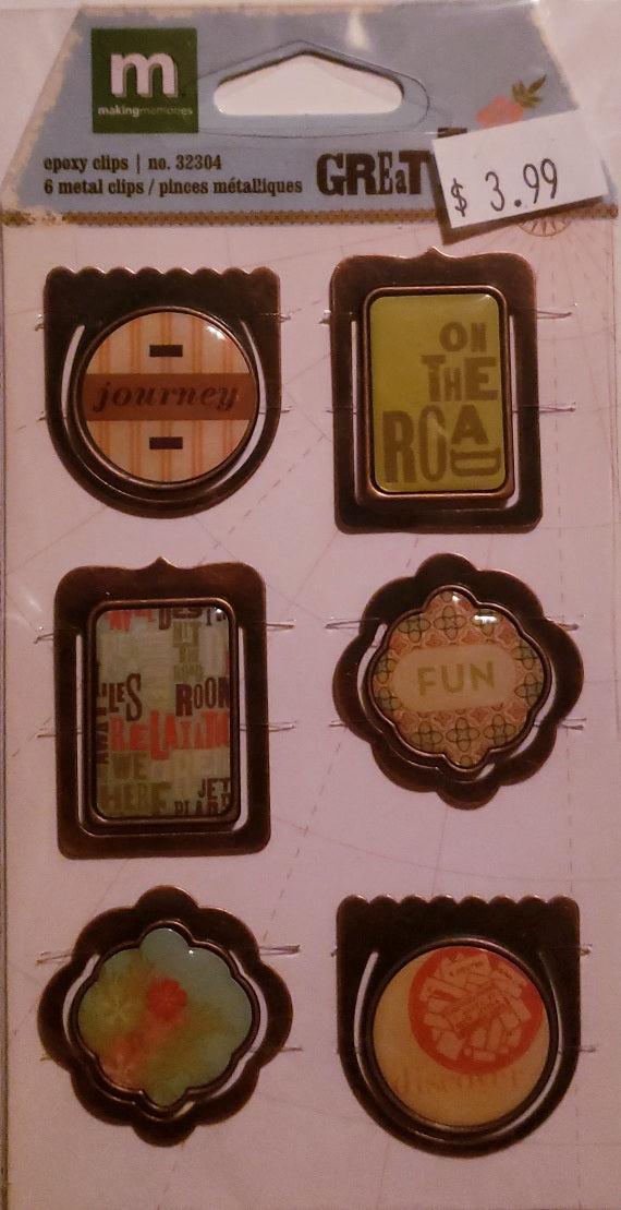 Making Memories -  dimensional embellishments - great escape epoxy clips