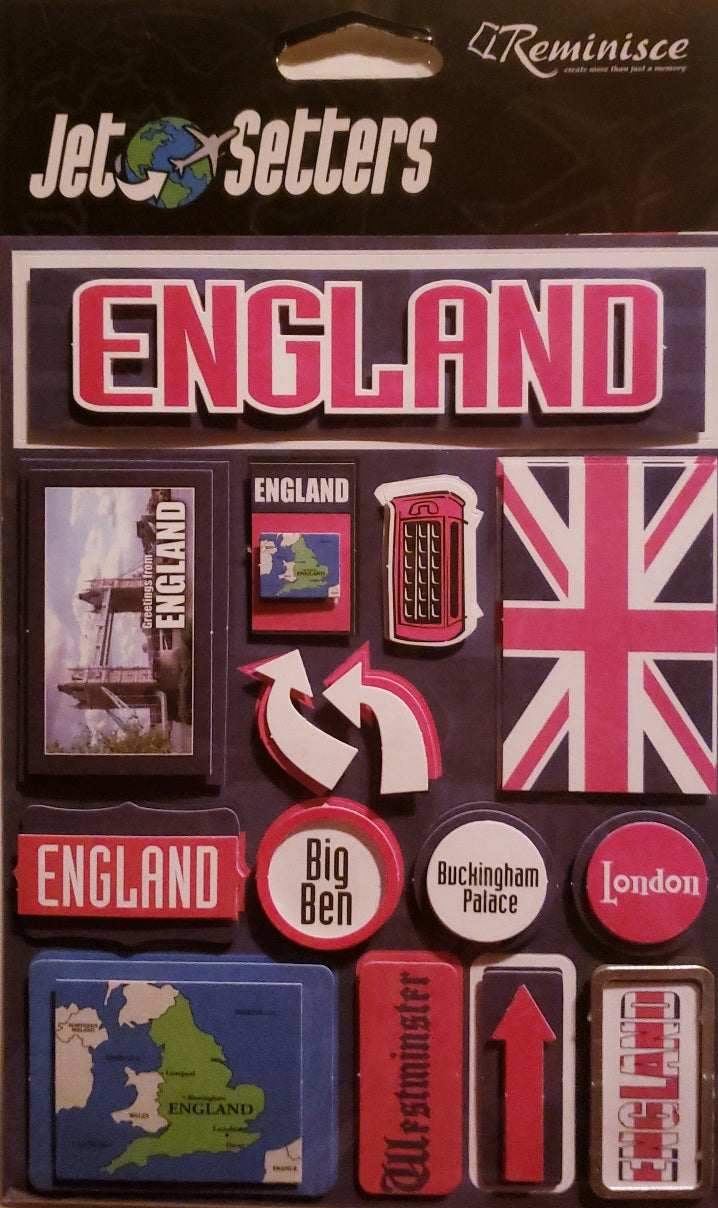 Reminisce -  dimensional sticker - Jet setters England