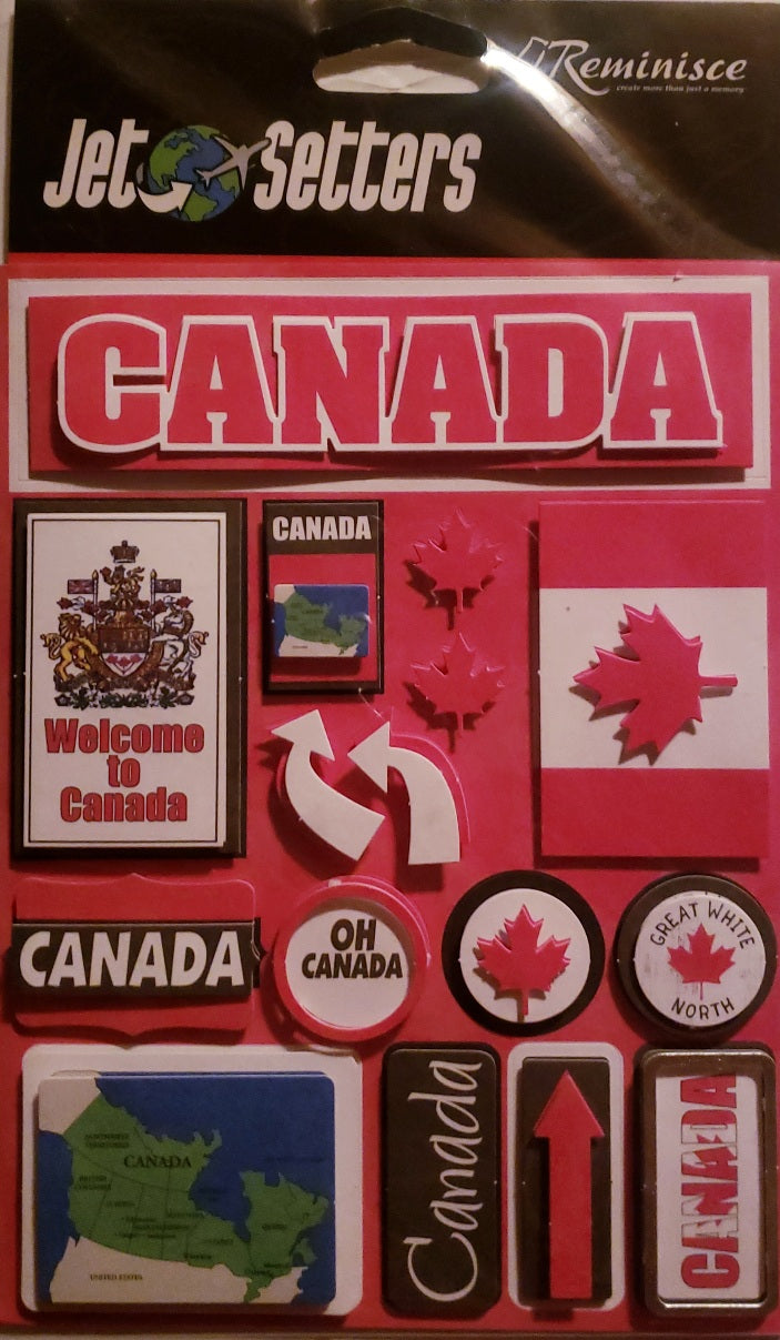 Reminisce -  dimensional sticker - Jet setters Canada