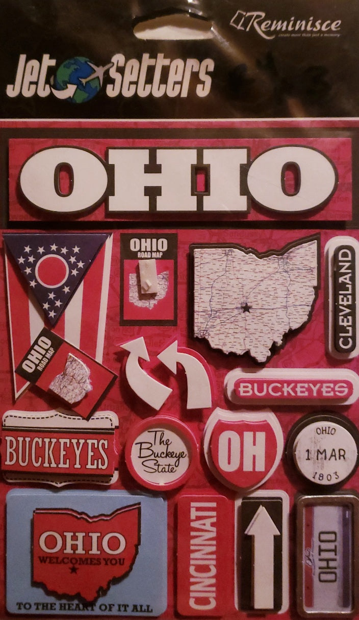 Reminisce -  dimensional sticker - Jet setters Ohio