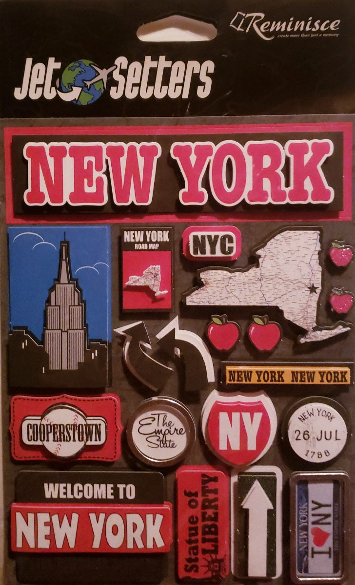 Reminisce -  dimensional sticker - Jet setters New York