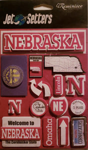Reminisce -  dimensional sticker - Jet setters Nebraska