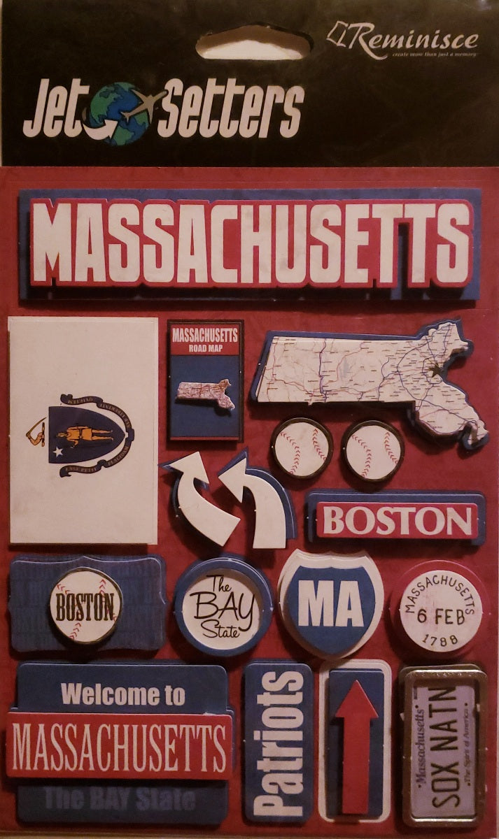Reminisce -  dimensional sticker - Jet setters Massachusetts