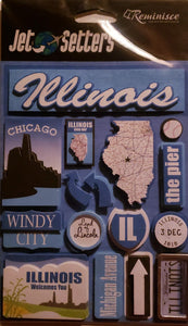 Reminisce -  dimensional sticker - Jet setters Illinois