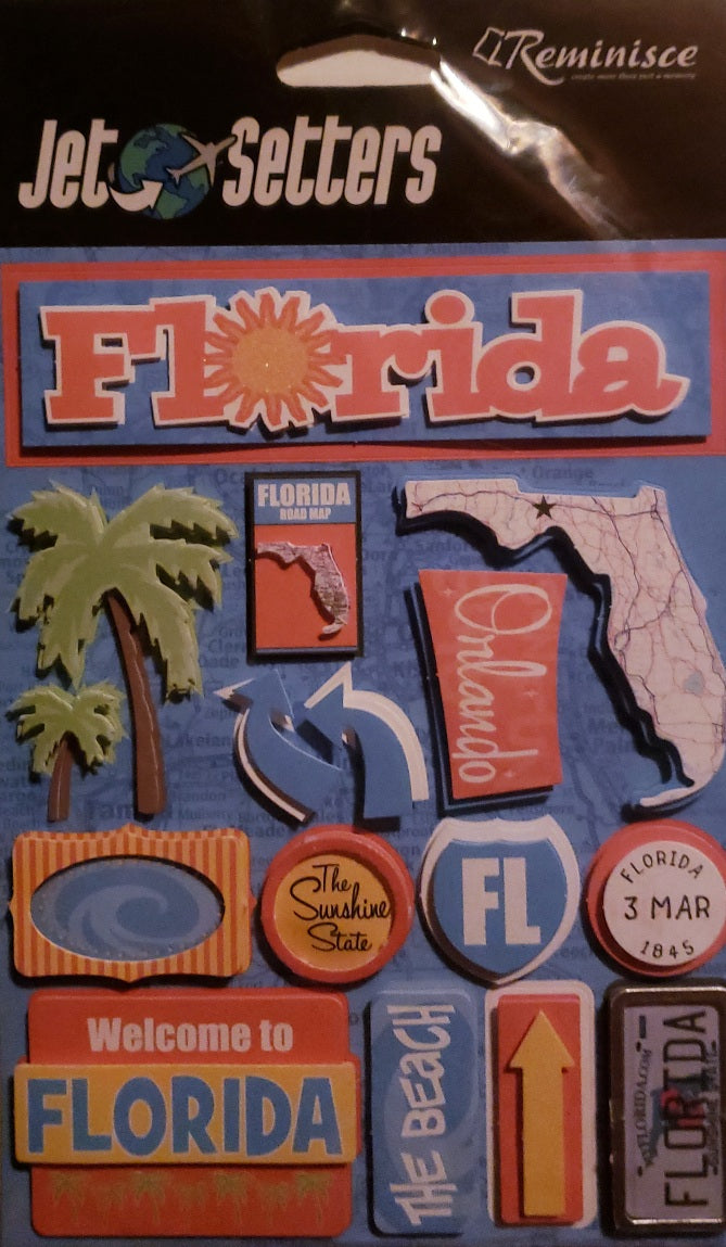 Reminisce -  dimensional sticker - Jet setters Florida