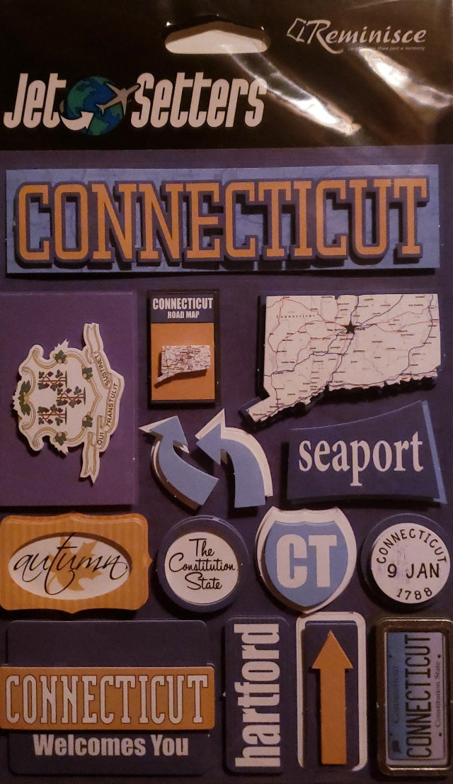 Reminisce -  dimensional sticker - Jet setters Connecticut