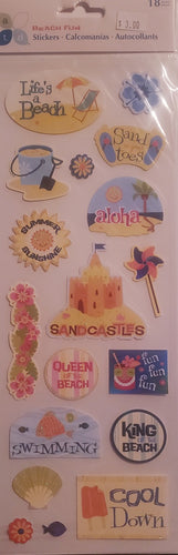 AtD momenta -  flat stickers - beach fun shimmer