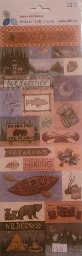 AtD momenta -  flat stickers - Great outdoors embossed glitter stickers