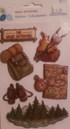 AtD momenta -  dimensional stickers - Great outdoors puffy