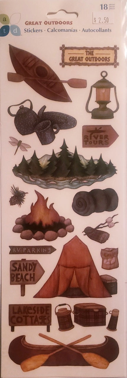 AtD momenta -  clear stickers - great outdoors icons